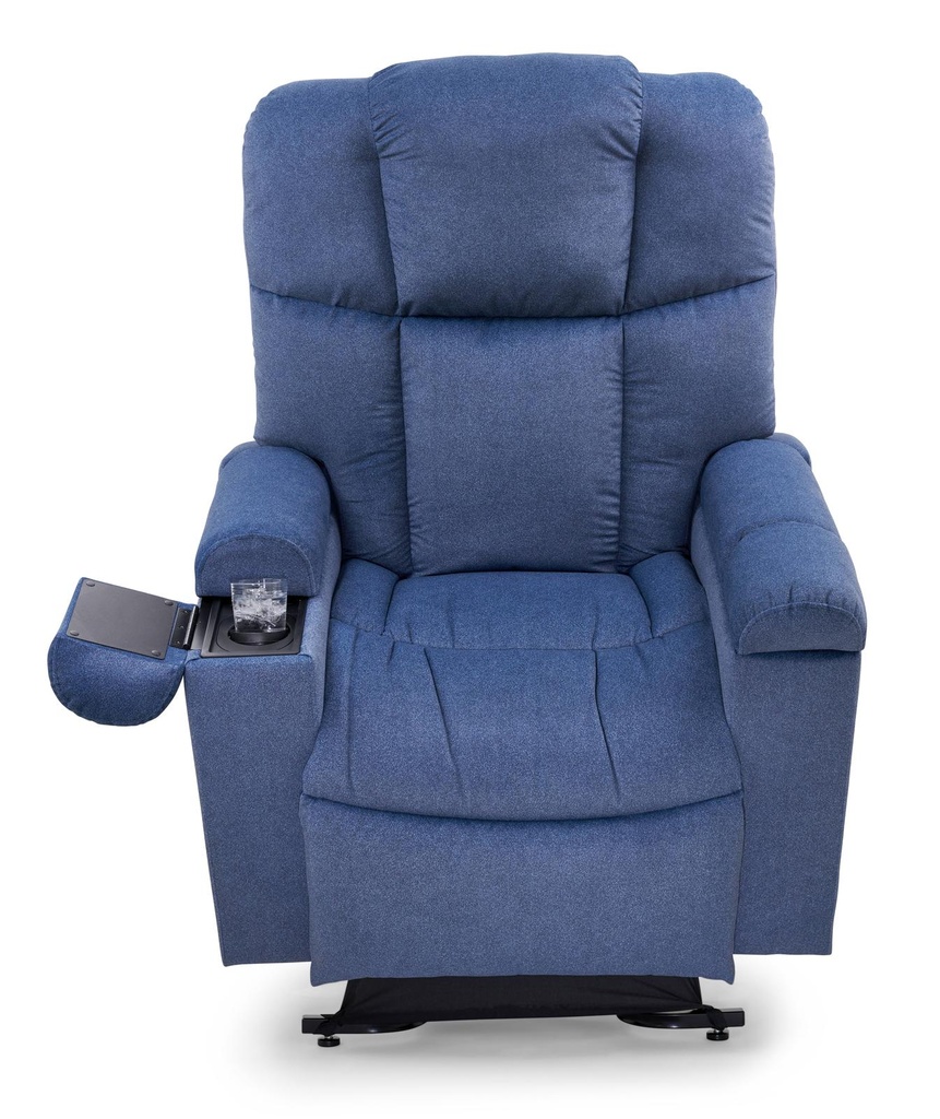 Regal PR-504 right arm compartment with the no-spill cup holder, level through the lift cycle