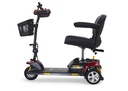 Golden Buzzaround XLS HD 3-wheel scooter side profile showing the spring suspension
