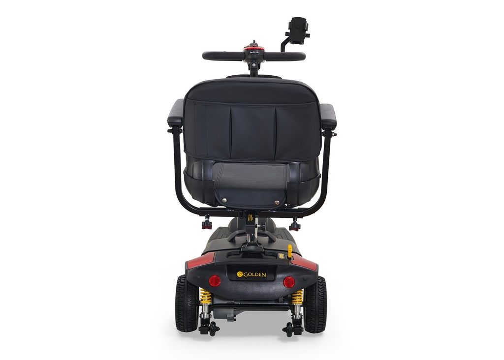 Golden Buzzaround XLS HD 3-wheel scooter rear three-quarter view