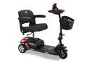 Golden Buzzaround XLS HD 3-wheel scooter turning, showing the tight front end