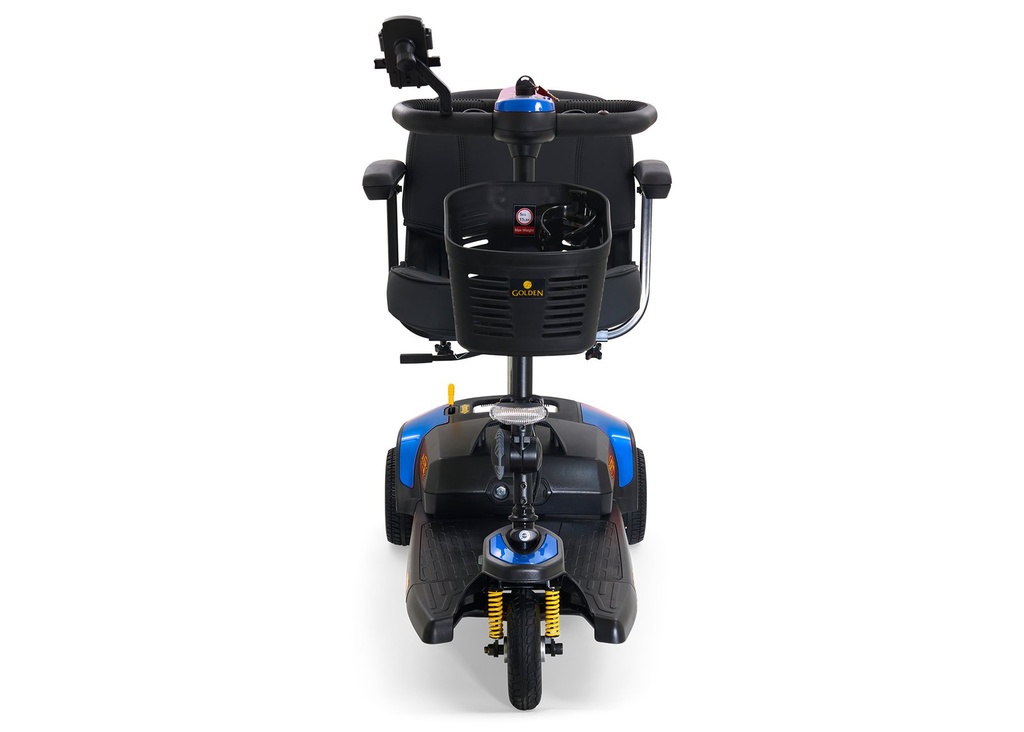 Golden Buzzaround XLS HD 3-wheel scooter in Blue, front view