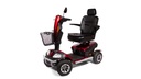 Golden Patriot heavy-duty scooter side-rear profile showing the rear basket