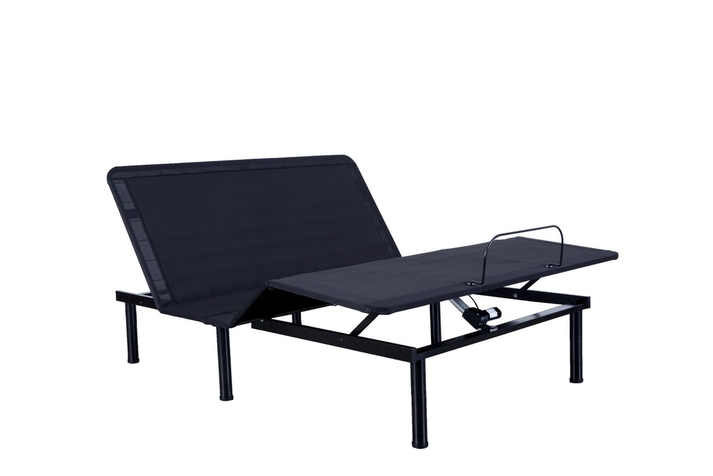 Harmony Lite adjustable homecare bed in three-quarter view with mattress