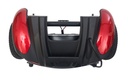 Golden BuzzAbout GP-164 power wheelchair rear view showing foldable backrest