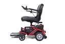 Golden Lite Rider Envy GP-162 power wheelchair in cherry red, left profile