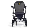 Golden Cricket GP-302 folding power wheelchair, front view on white