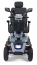 Golden Eagle GR-595 mobility scooter front view in grey with full lighting