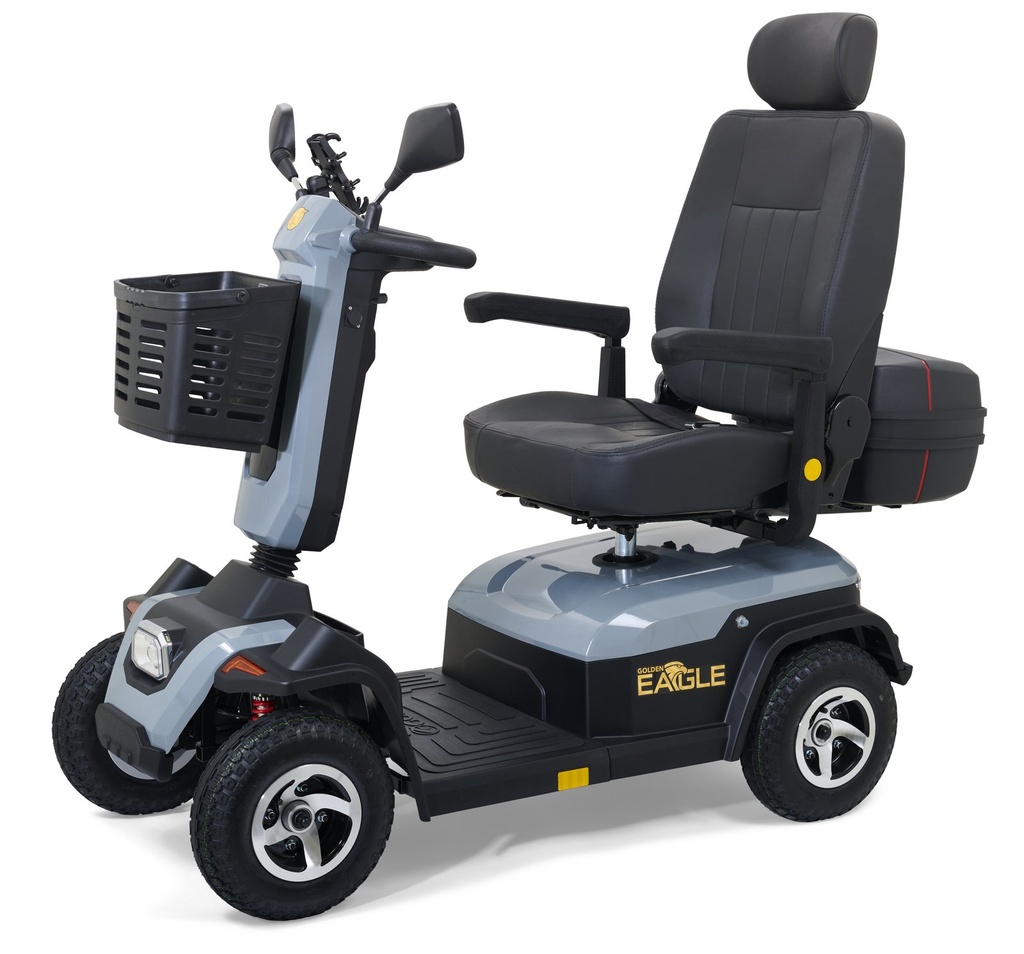 Golden Eagle GR-595 mobility scooter right three-quarter view in grey
