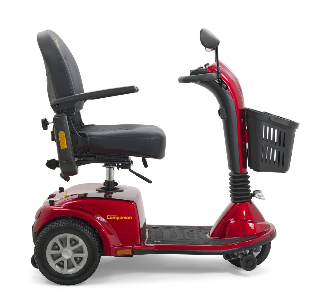 Golden Companion GC240 three-wheel mid-size mobility scooter, left profile