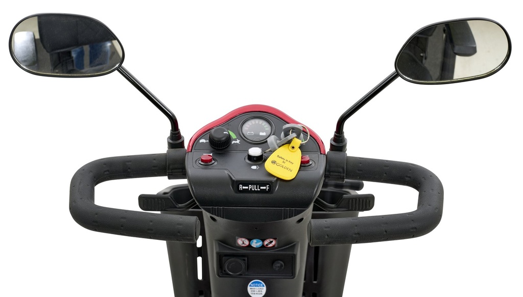 Golden Companion GC240 tiller and dashboard detail
