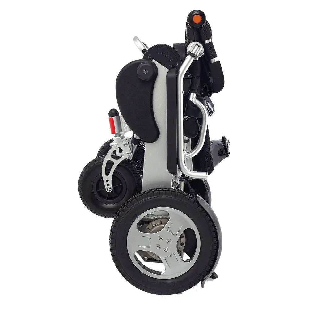 EZee Fold 3G Platinum CH4085 front view with footplate and 8 inch casters