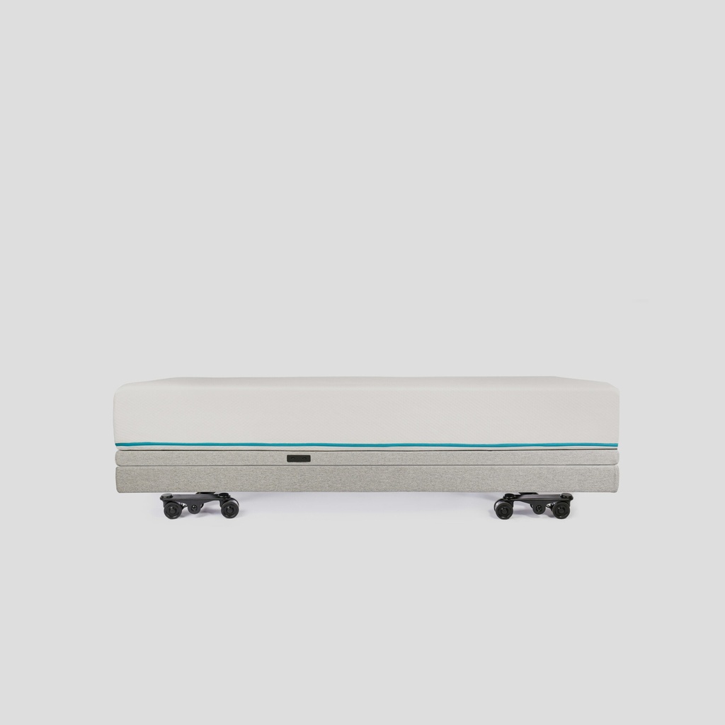 Orthex Sophia 4 homecare bed lying flat with pale grey cover
