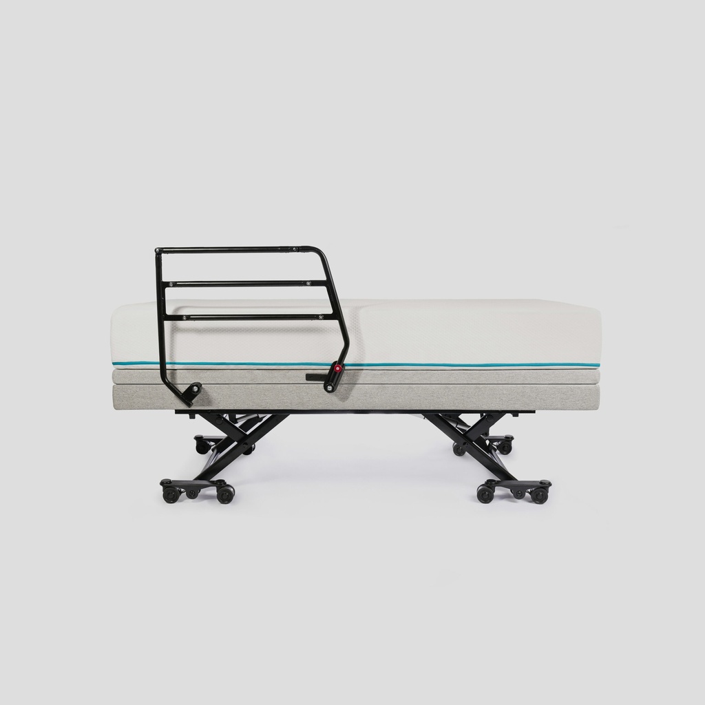 Orthex Sophia 4 homecare bed with side rails raised