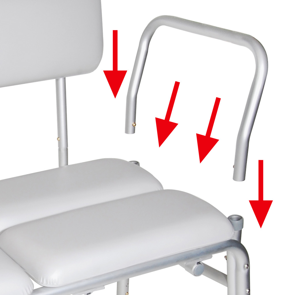 Drive Padded Transfer Bench - 12005KD-1 84285 transfer bench,  tub transfer bench,  bath transfer bench,  transfer bench,  shower transfer bench