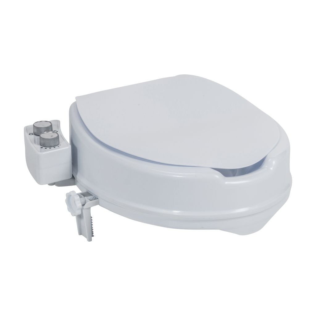 PreserveTech Raised Toilet Seat with Bidet, 5" - RTL12C005-WH Rtl12c005 wh 1 Universal Raised Toilet Seat