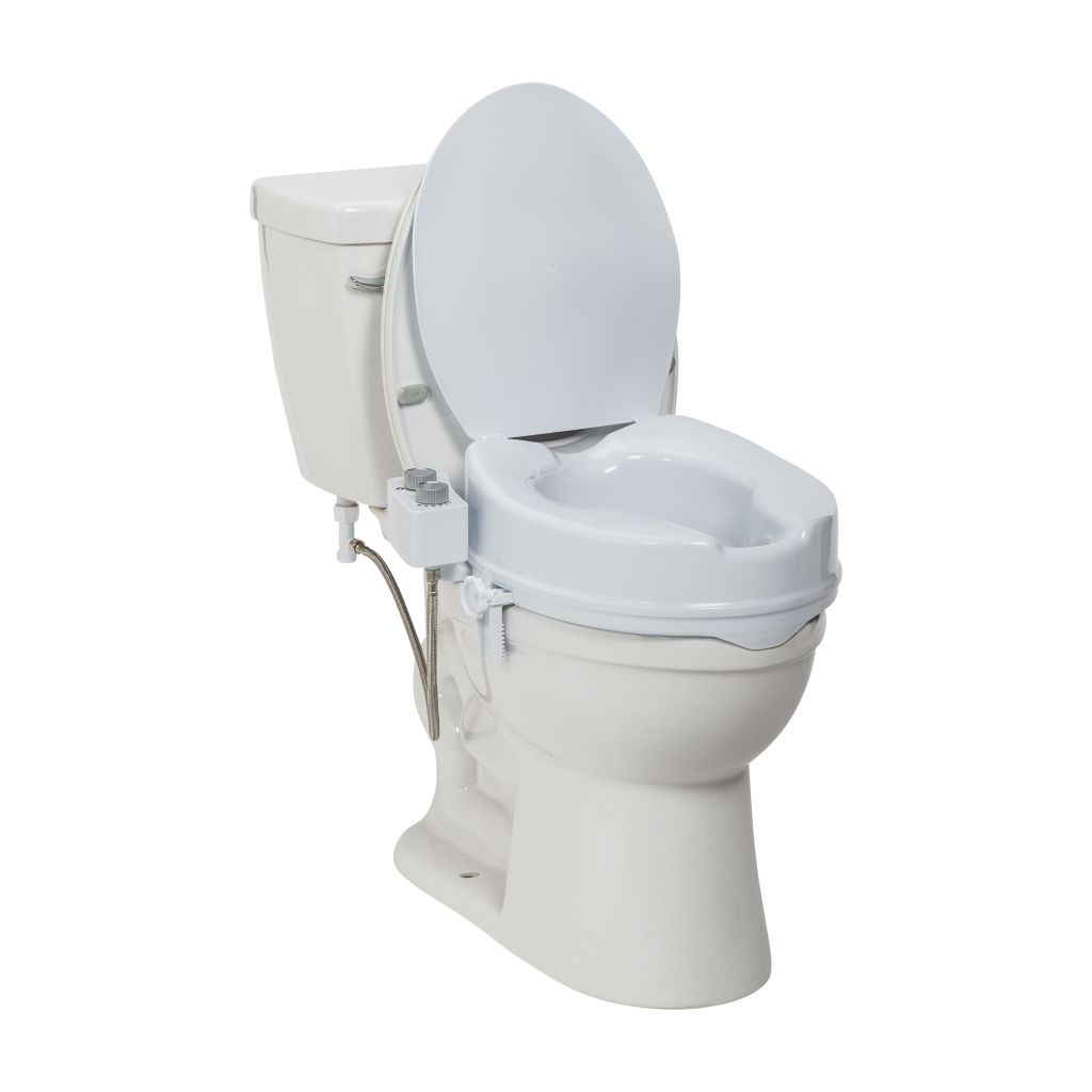 PreserveTech Raised Toilet Seat with Bidet, 5" - RTL12C005-WH Rtl12c005 wh 2 Universal Raised Toilet Seat