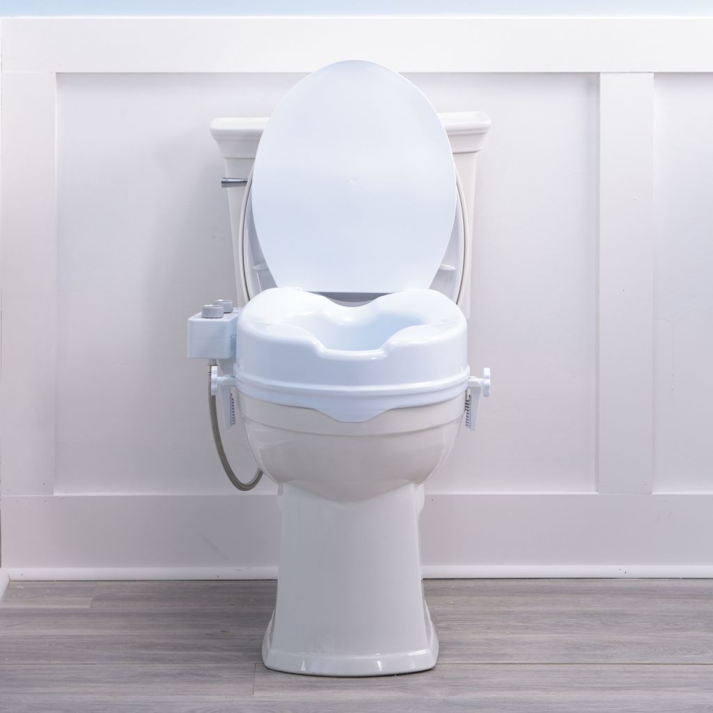 PreserveTech Raised Toilet Seat with Bidet, 5" - RTL12C005-WH Rtl12c005 wh 4 Universal Raised Toilet Seat