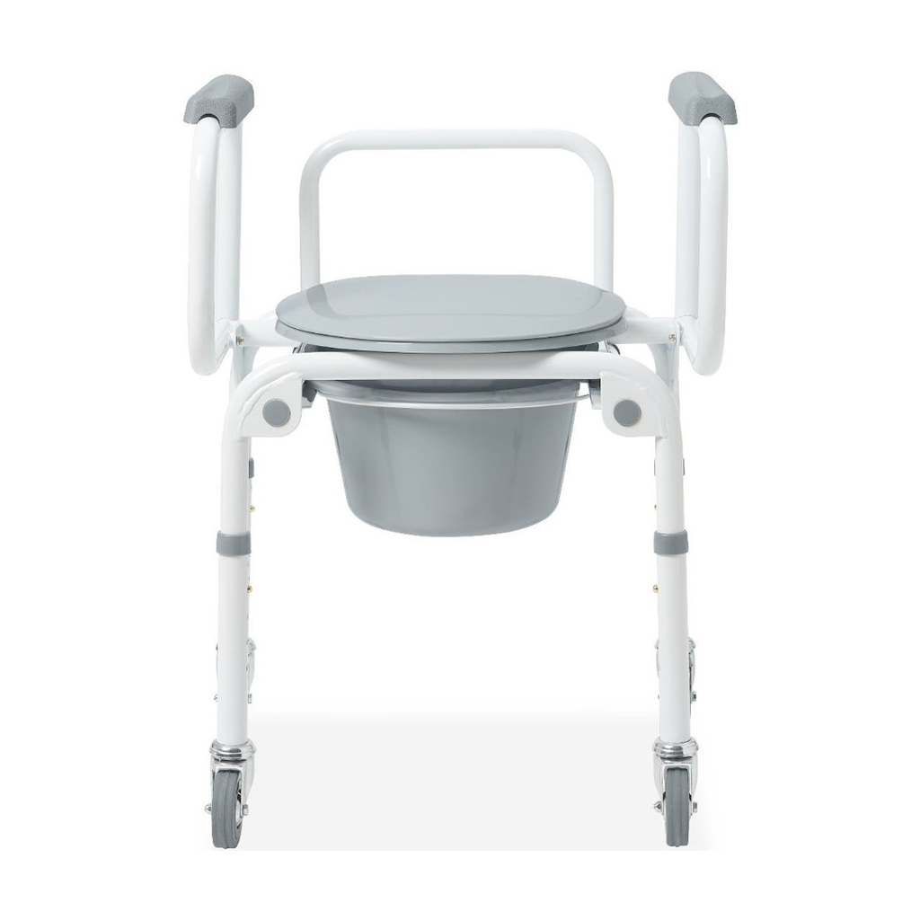 Medline Drop-Arm Commode with Wheels - G1-303DWX1 Medline drop arm commode with wheels 2 Drop-Arm Commode