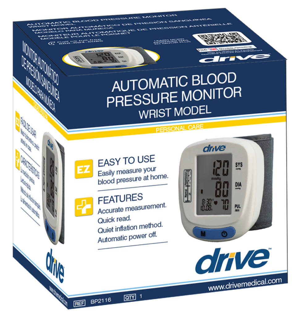 Drive Automatic Blood Pressure Monitor, Wrist Model - BP2116 296638 Blood Pressure Monitor