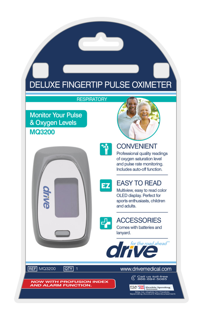 Drive Deluxe Pulse Oximeter - View SpO2 - MQ3200 295763 Fingertip Pulse Oximeter
