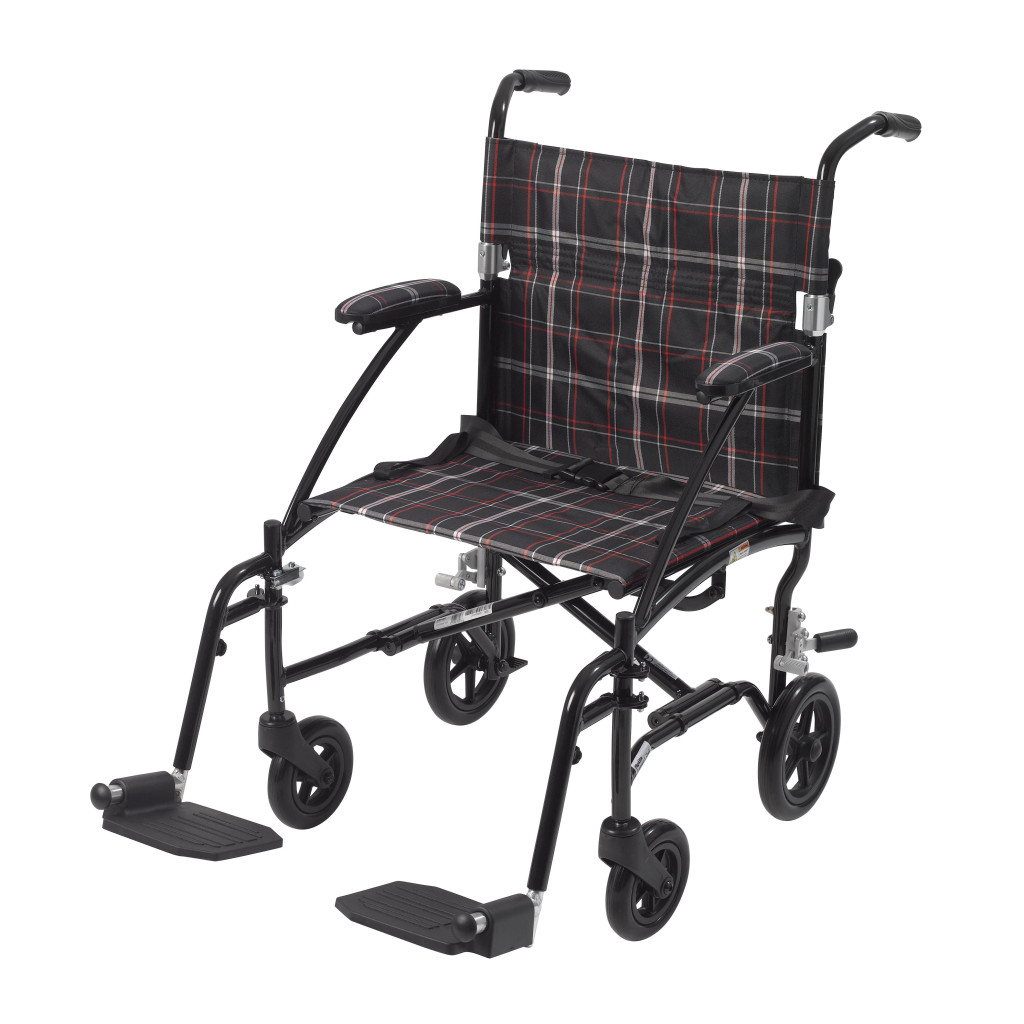 Drive Fly-Lite Aluminum Transport Chair - DFL19-BL Dfl19 blk Airgo Comfort-Plus XC