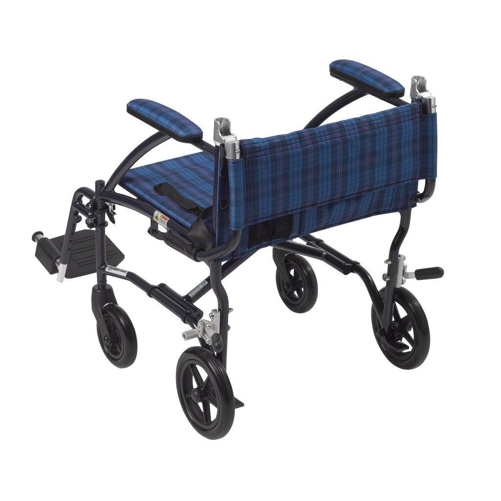 Drive Fly-Lite Aluminum Transport Chair - DFL19-BL Dfl19 bl 1 Airgo Comfort-Plus XC