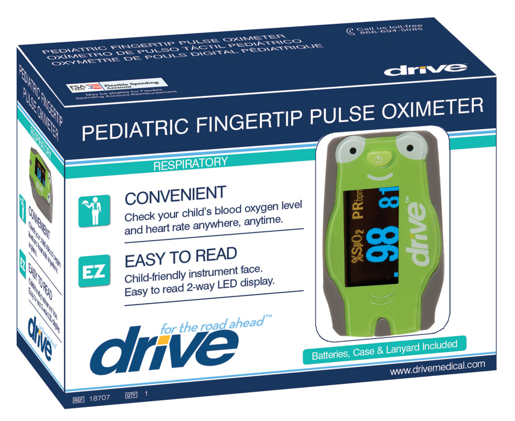 Drive Pediatric Fingertip Pulse Oximeter - 18707 295204 Deluxe Pulse Oximeter
