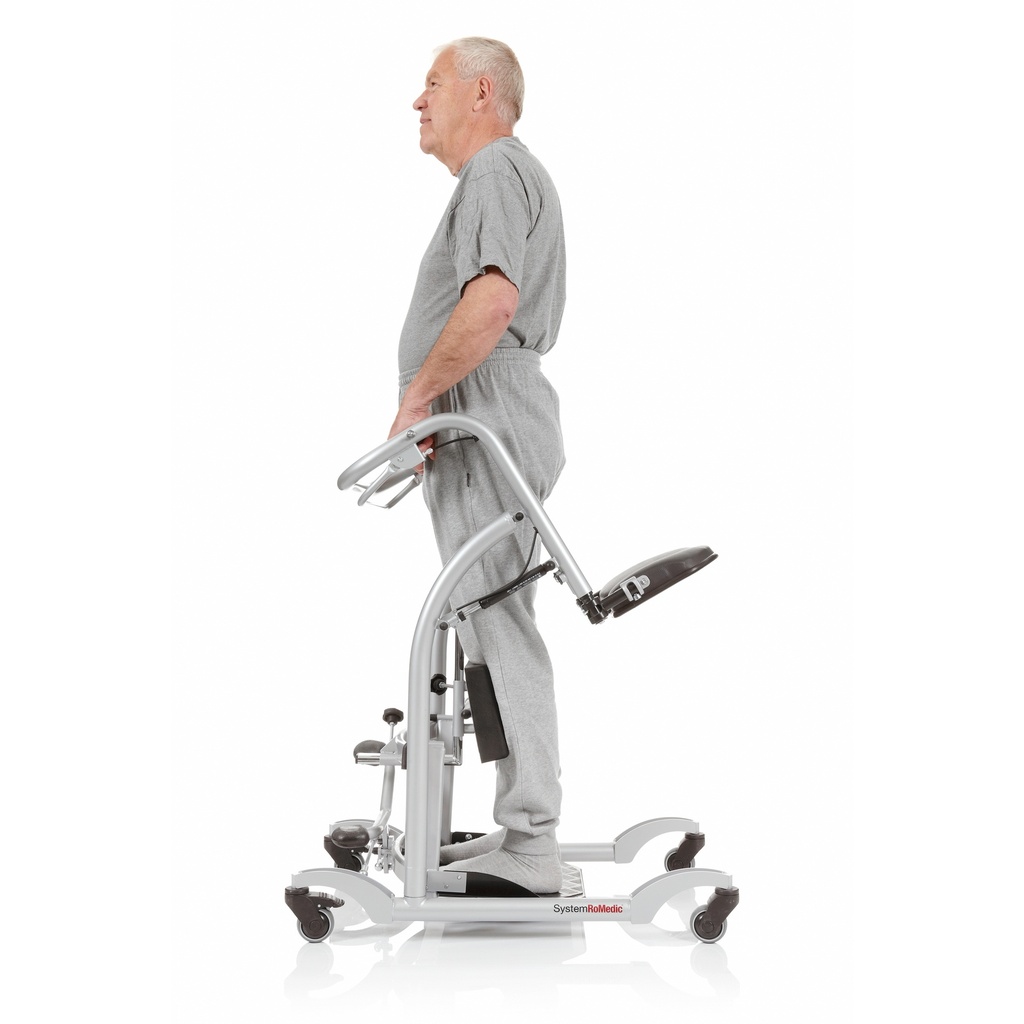 QuickMove Sit-to-Stand Aid for Patient Transfers Handicare systemromedic quickmove user 1