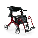 Amylior Ultralight Stella Rollator Walker Stella Rollator Red with Footrest stella rollator, stella