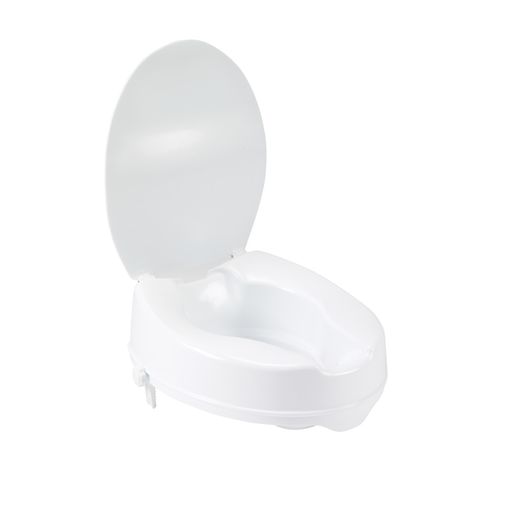 Drive Raised Toilet Seat with Lid, 4" - 12065 12065 1 Contoured Raised Toilet Seat