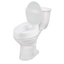 Drive Raised Toilet Seat with Lid, 4" - 12065 12065 3 Contoured Raised Toilet Seat