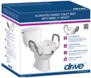 Drive Premium Plastic, Raised, Elongated Toilet Seat with Lock, 5" - 12013 84306 Elongated Toilet Seat with Lock