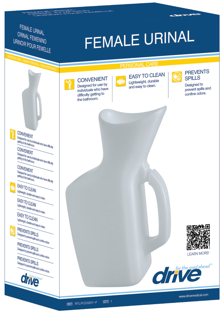 Drive Female Urinal - RTLPC23201-F 297055 Drive Male Urinal