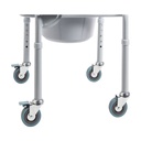 Drive Steel Drop-Arm Commode with Wheels and Padded Armrests 11101W 258274 Drop-Arm Commode