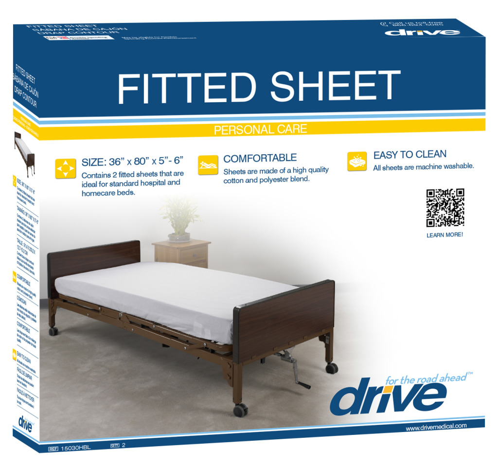 Drive Fitted Sheets - 15030HBL 295855 Drive Bedding in a Box
