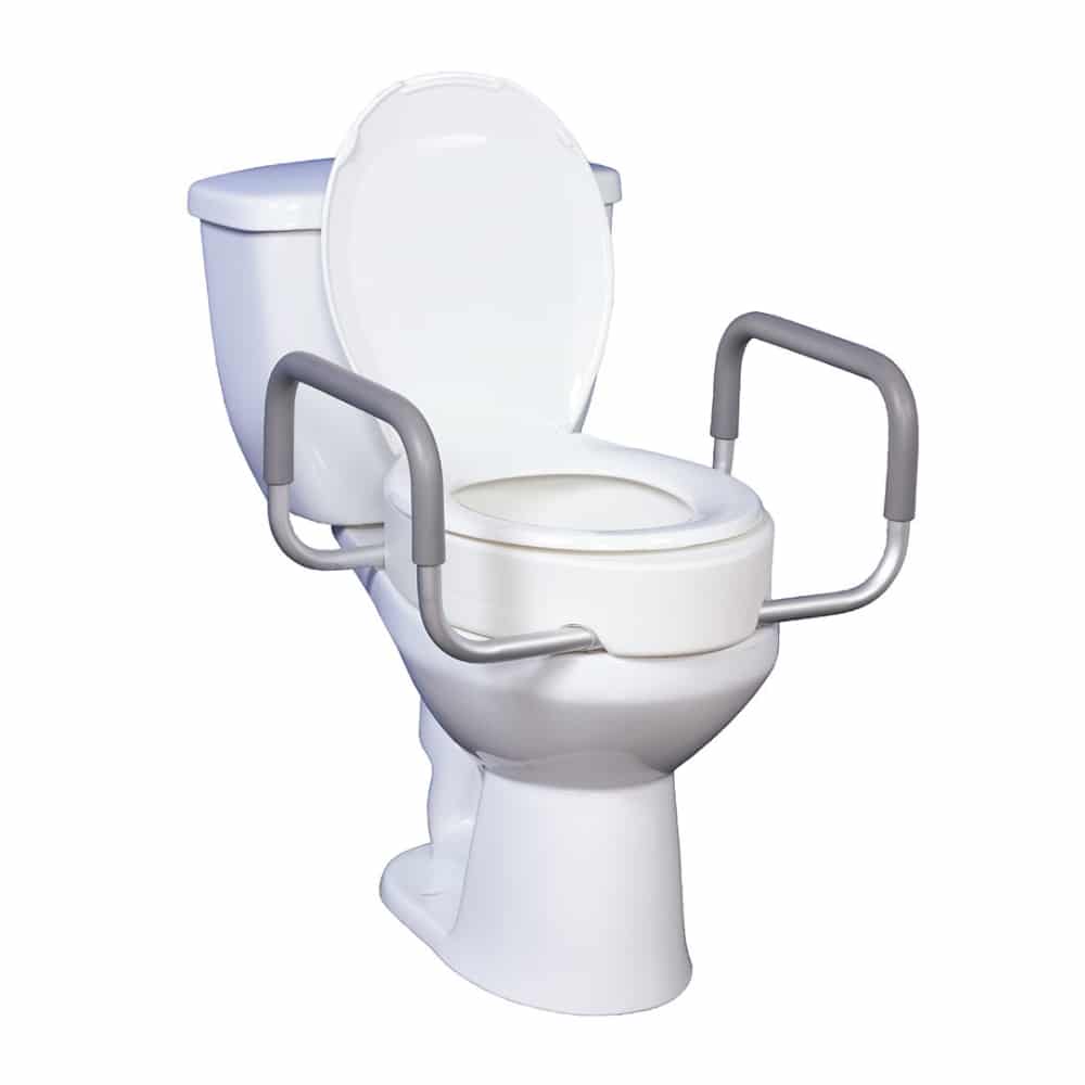 [12402] Premium Raised Toilet Seat with Removable Arms
