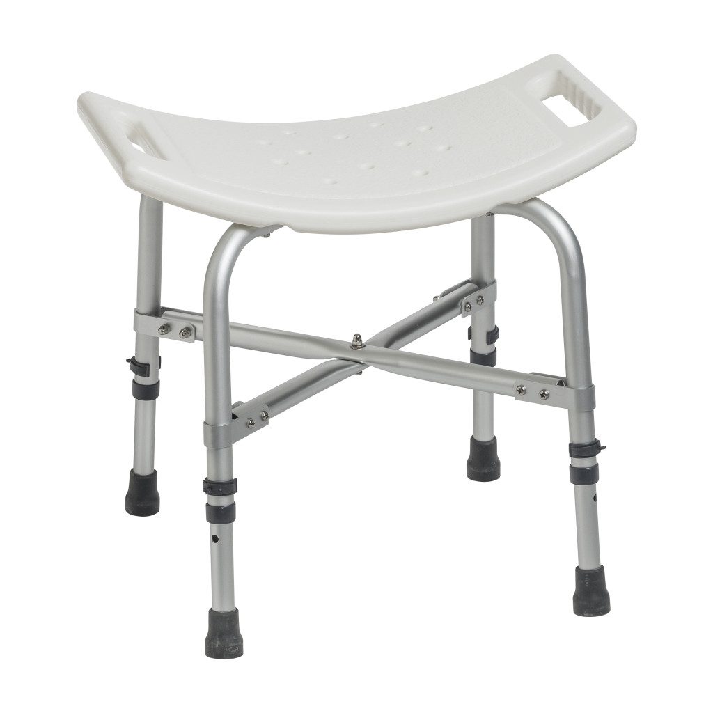 [12022KD-1] Deluxe Bariatric Shower Chair With Cross-Frame Brace Without Back