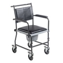 Drive Upholstered Drop Arm Wheeled Commode