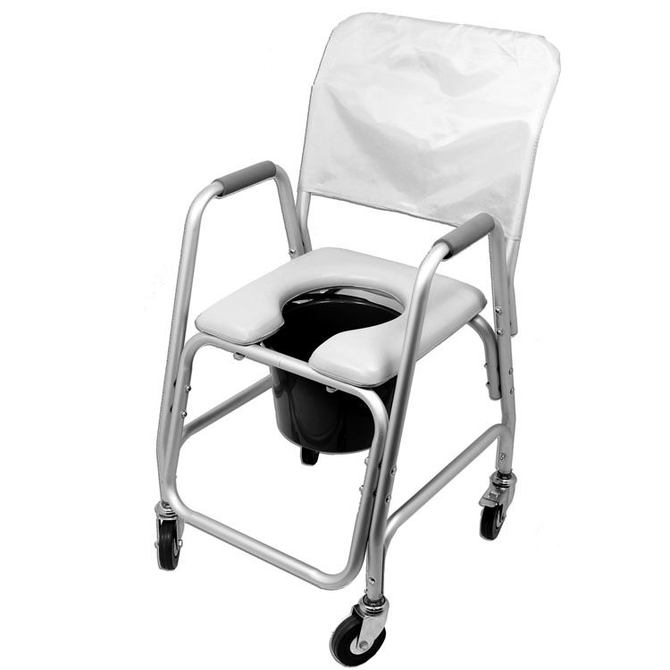 [CH1030] EzeeLife Economy Wheeled Commode with Back