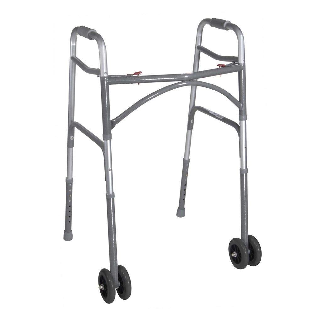 [10220-1WW] Bariatric Aluminum Folding Walker, Two Button