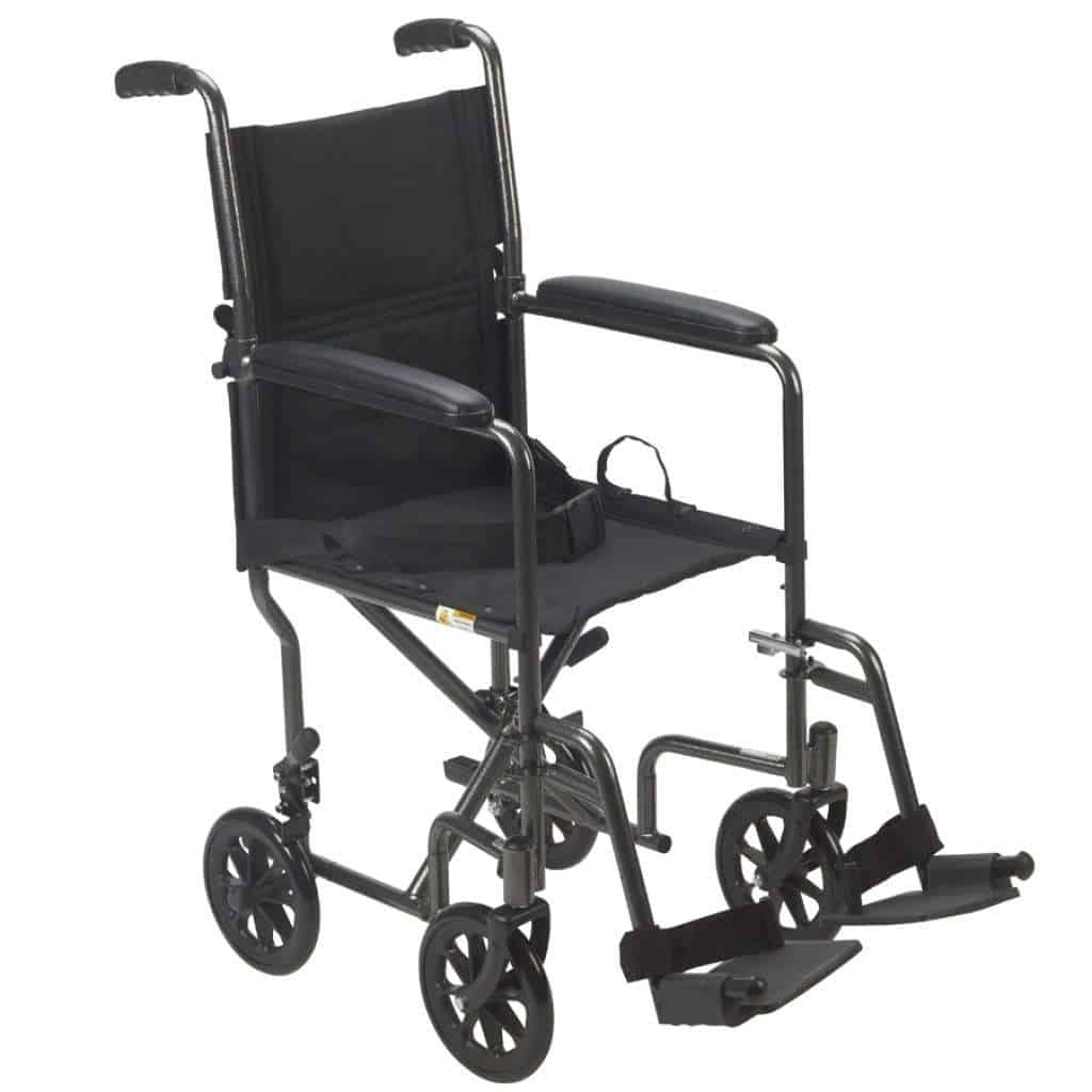[TR37E-SV] Drive Steel Transport Wheelchair (17" W)