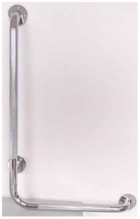 [16B136A-2] 16" X 24" Left Hand Grab Bar, Chrome