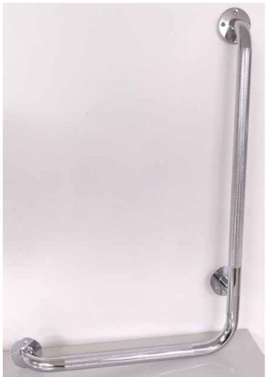 [16B138A-2] 16" X 24" Right Hand Grab Bar, Chrome