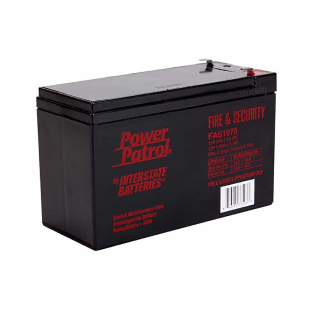 [FAS1075] Interstate FAS1075 12V 7Ah Fire and Security Battery