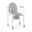 Medline Drop-Arm Commode with Wheels