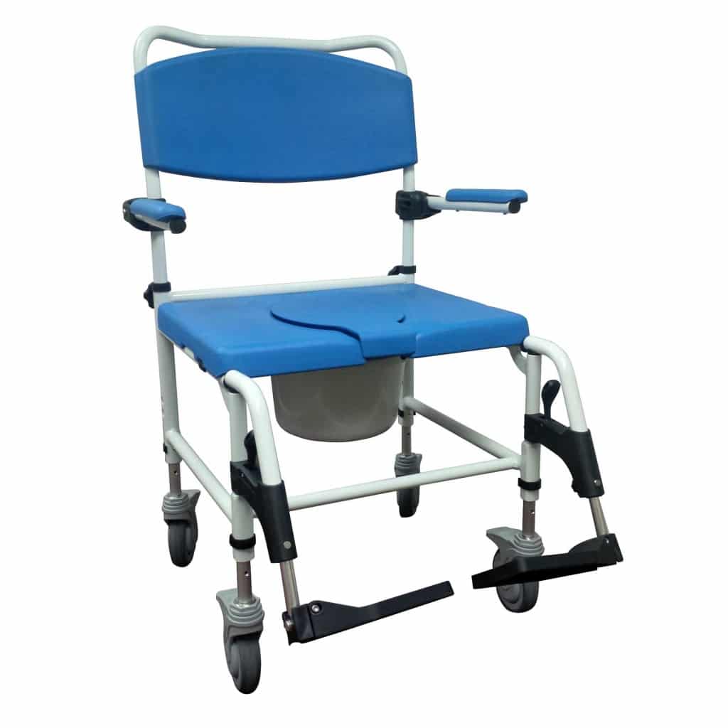 [NRS185008] Drive Bariatric Aluminum Rehab Shower Commode Chair - NRS185008