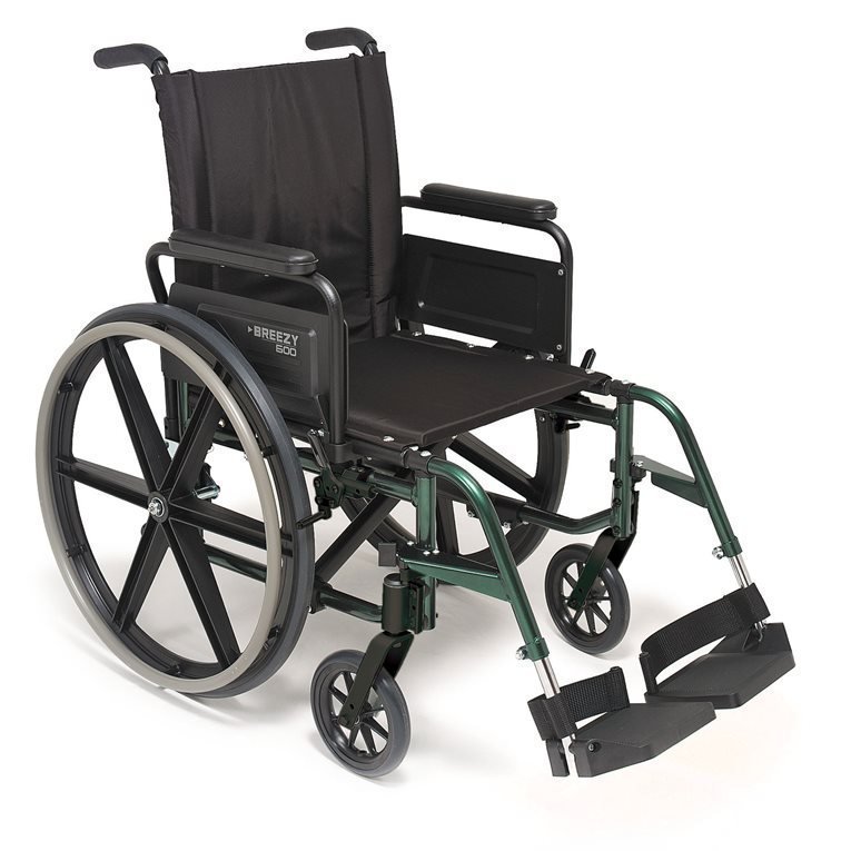 Sunrise Breezy 600 Folding Category 2 Wheelchair (WMA2QU001)