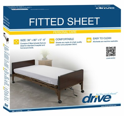 Drive Medical Fitted Bed Sheets for Hospital Beds