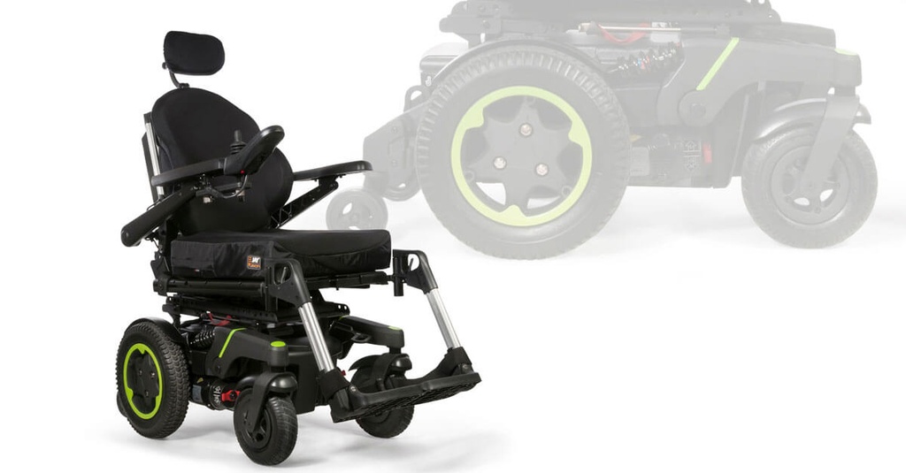Quickie Q500 H Rear-Wheel Power Wheelchair (BLACK)