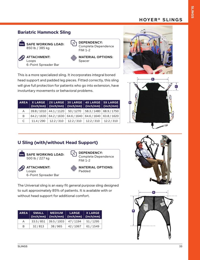 [NA1030] Hoyer Bariatric Hammock Sling (Extra Large)